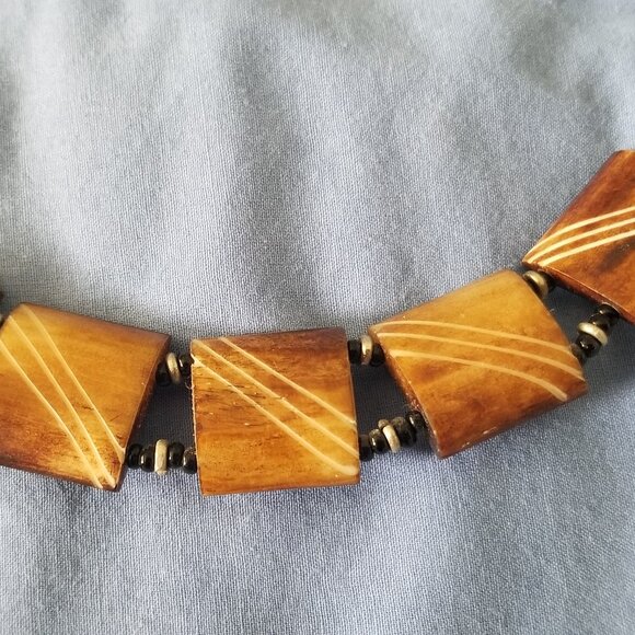 Vintage Bead for Life Brown Necklace with matching earrings - Picture 3 of 5